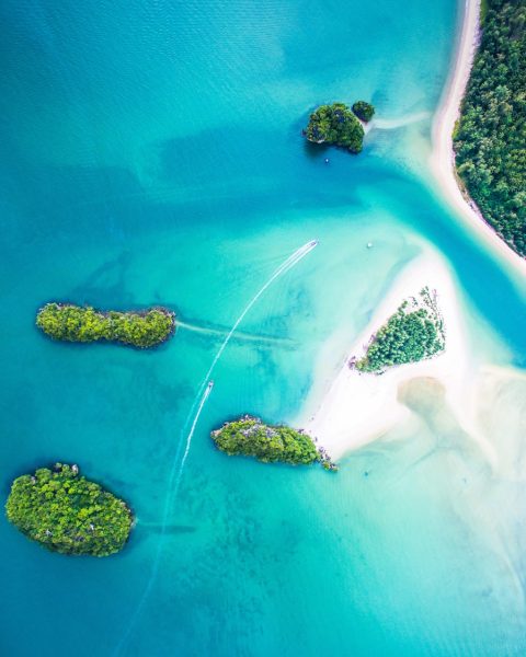 bird's eye view of islands