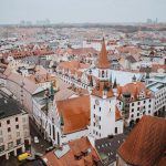 a view of a city from a tall building