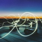 time lapse photography of square containers at night