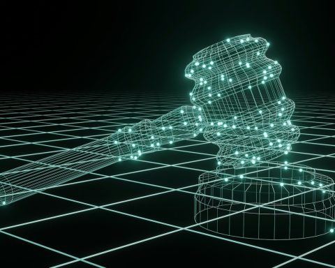a 3d image of a judge's hammer on a black background