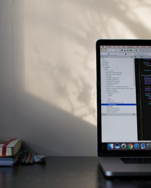 MacBook Pro showing programming language