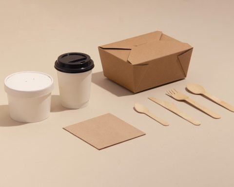 a box and a cup of coffee
